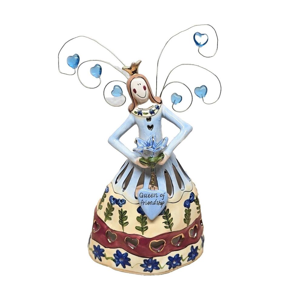 Blue Sky Heather Goldminc Queen of Friendship Tea Lite Holder, 2003 Never Used